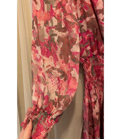 RAMY BROOK Printed Shaw Mini Dress - Rose Pink Combo Size Small - Picture 4 of 9
